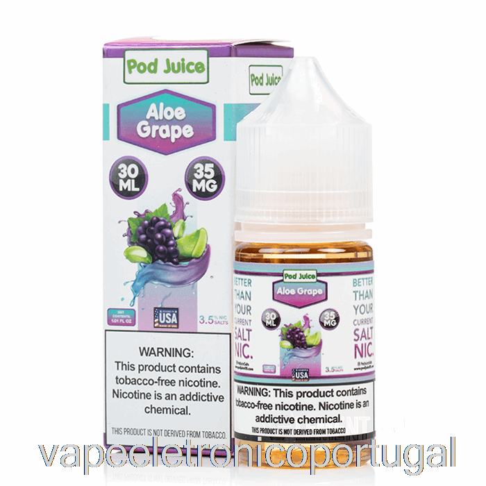 Vape Eletrônico Aloe Uva - Suco De Vagem - 30ml 35mg